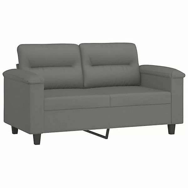 vidaXL Sofa 2-Sitzer-Sofa Dunkelgrau 120 cm Mikrofasergewebe günstig online kaufen