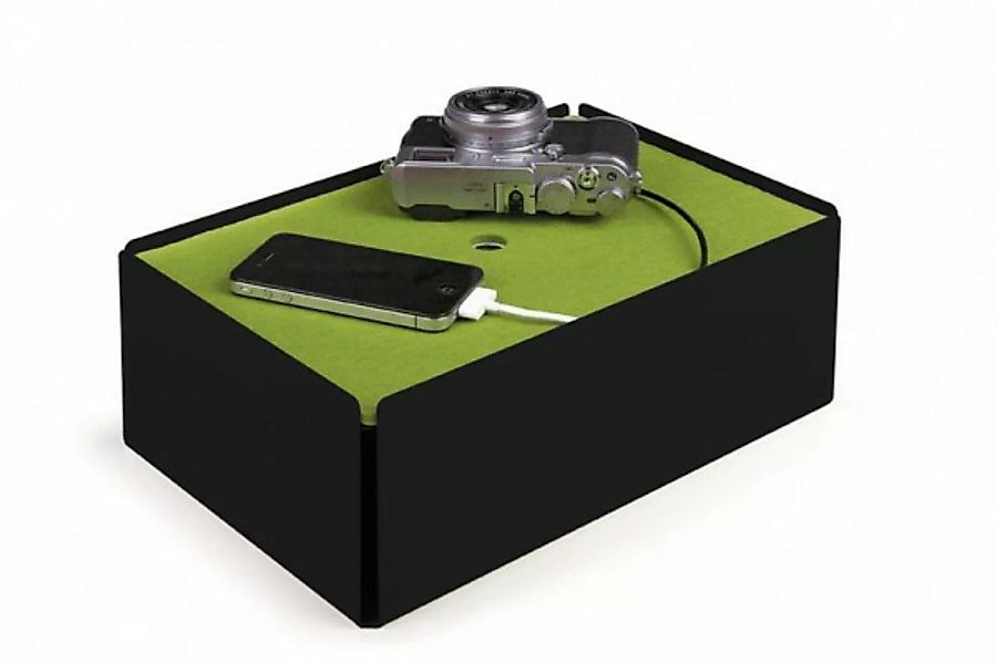 Kabelbox CHARGE-BOX schwarz Filz grün günstig online kaufen