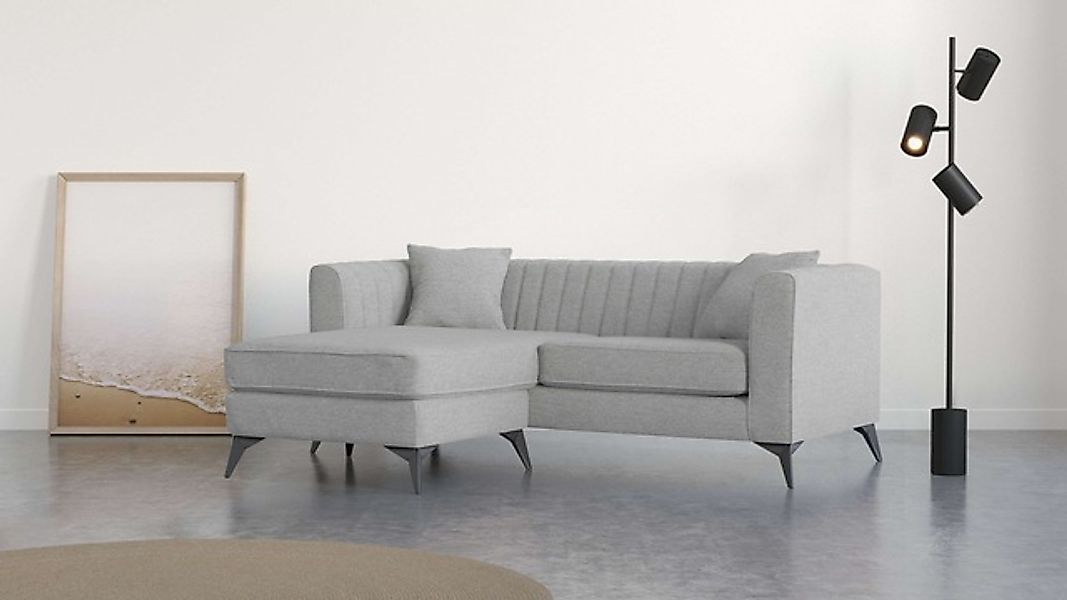 Places of Style Ecksofa »MATTHEW L-Form ideal für kleine Räume, Maße B/T/H: günstig online kaufen