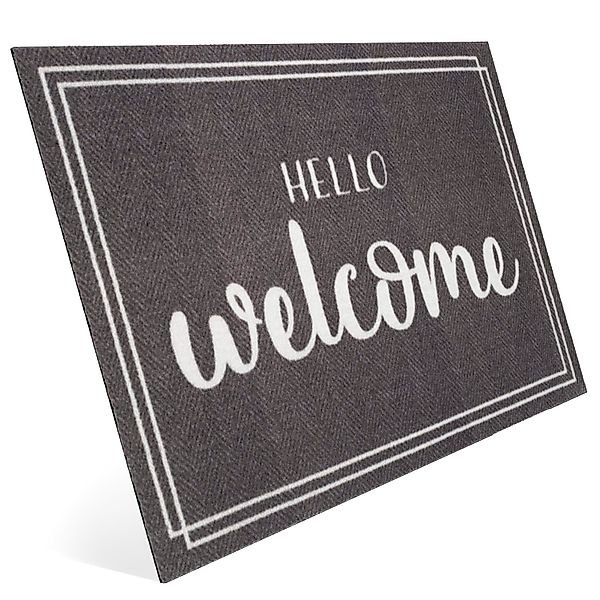 Entrando Fußmatte Schmutzfangmatte mit Welcome Muster günstig online kaufen