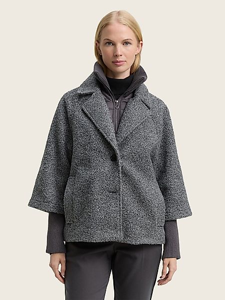 TOM TAILOR Sommerjacke Bouclé Cape Jacke günstig online kaufen