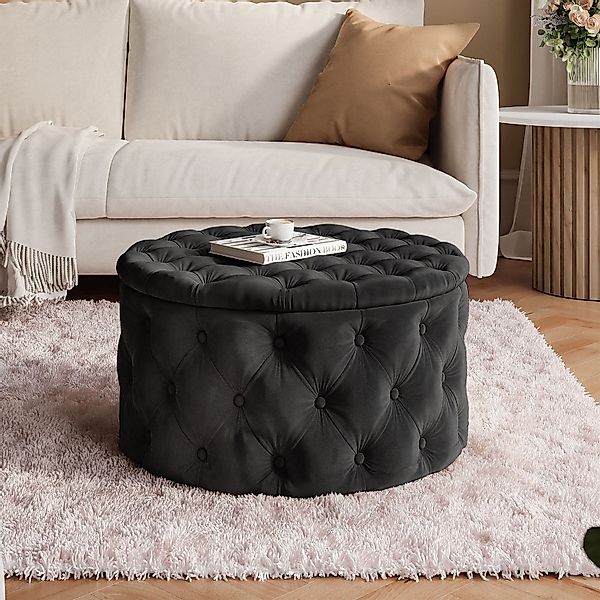 Lookway Hocker CHESTERFIELD runder gesteppter mit günstig online kaufen