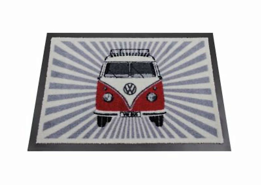 VW Collection by BRISA VW T1 Bulli Bus Fußmatte, 70x50cm rot Gr. 50 x 70 günstig online kaufen
