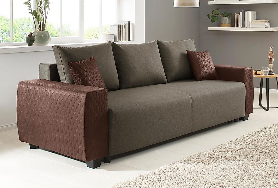 Home affaire Schlafsofa Bella, mit geprägtem günstig online kaufen