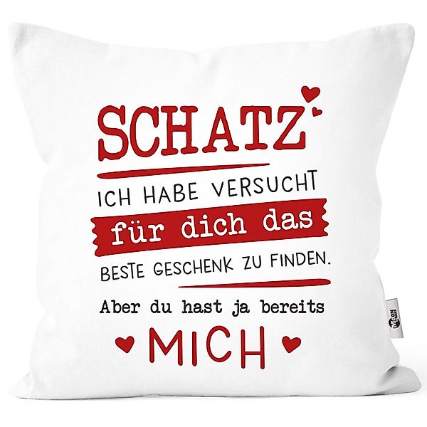 MoonWorks Dekokissen Kissenbezug Schatz ich habe günstig online kaufen