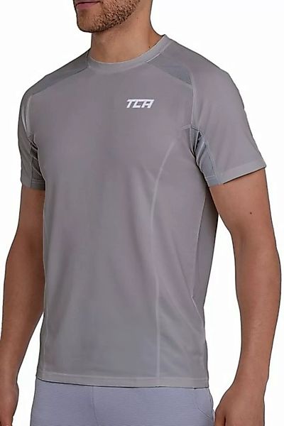 TCA T-Shirt TCA Herren Sportshirt Kurzarm Quickdry - Hellgrau (1-tlg) günstig online kaufen