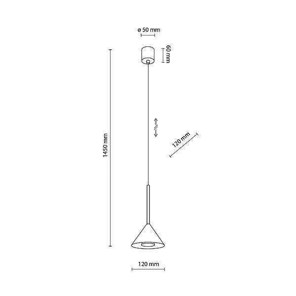 Hängeleuchte Cono Mini, 1-flammig, Ø 12 cm, schwarz, E27 günstig online kaufen