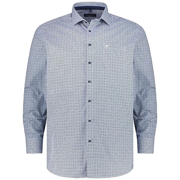 CASA MODA Businesshemd mit Allover-Print, langarm, bügelfrei Farbe blau Grö günstig online kaufen