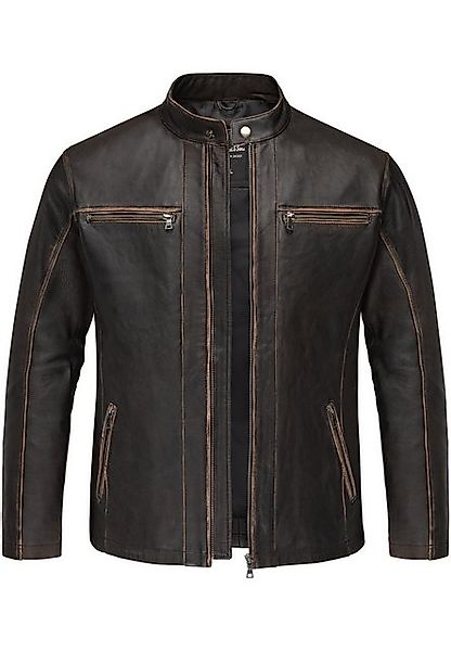 Amaci&Sons Lederjacke JUNEAU Lederjacke Herren Vintage Zipper Lederjacke günstig online kaufen