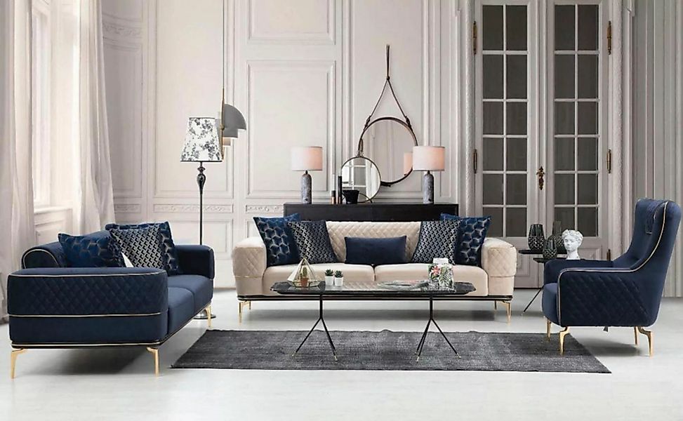 JVmoebel Sofa Moderne Sofagarnitur 3+3+1 Set Couch Sessel luxus Design Neu, günstig online kaufen