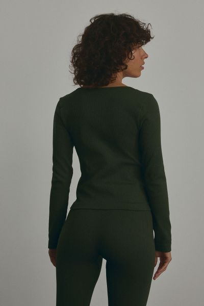 Next Langarmshirt Geripptes Langarmtop mit tiefem günstig online kaufen