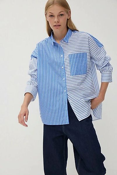 THE FASHION PEOPLE Blusenshirt Blouse Striped Patch günstig online kaufen