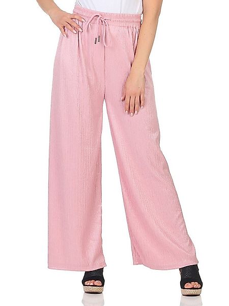 simaranda Marlene-Hose Damen Schlaghose 5020 S-M Rosa mit elastischem Bund, günstig online kaufen