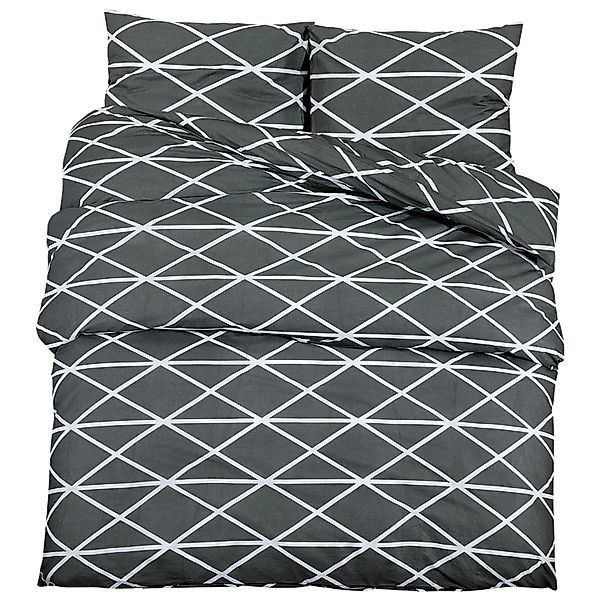 vidaXL Bettwäsche-Set Grau 240x220 cm Baumwolle 136048 günstig online kaufen