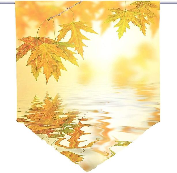 gardinen-for-life Scheibengardine Scheibenhänger Goldener Herbst Voile günstig online kaufen