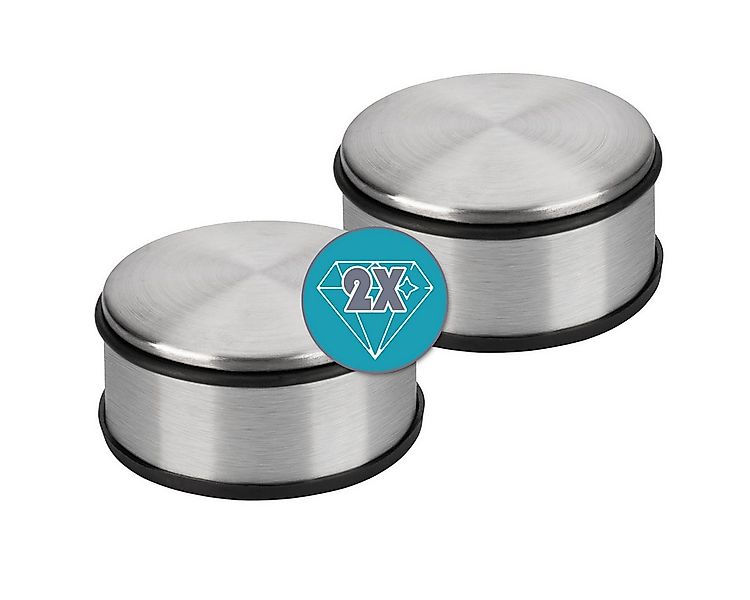 Goods+Gadgets Türstopper Türpuffer aus Edelstahl (Türhalter mit Gummi Ring, günstig online kaufen