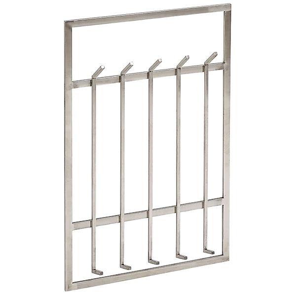 FINEBUY Wandgarderobe FB73626 (Metall Silber 60x100x7,5 günstig online kaufen