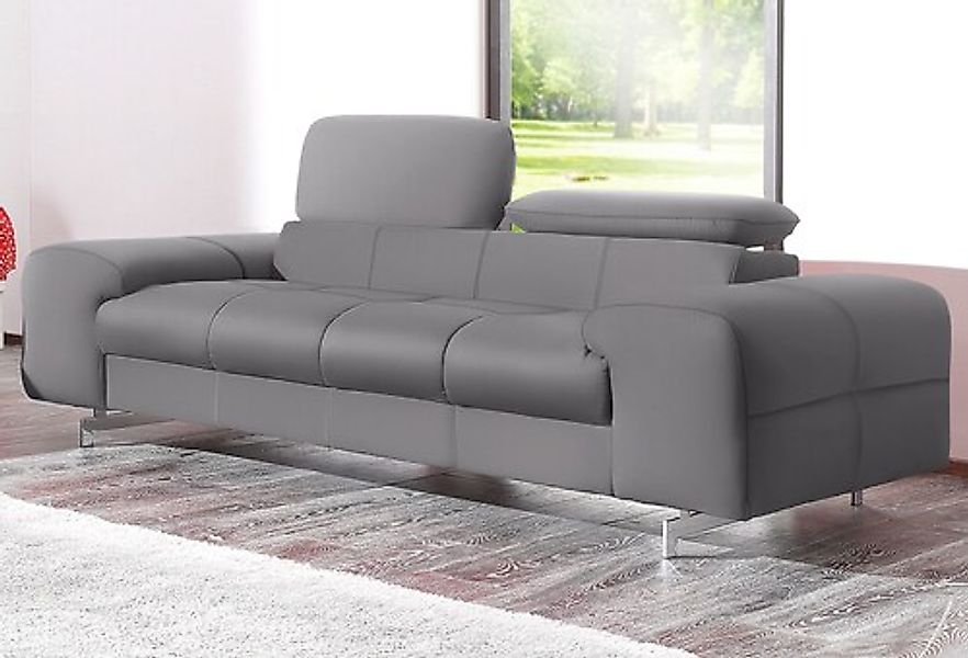 COTTA 2-Sitzer »Chef«, Big-Sofa mit Kopfteilverstellung, edle Metallkufen günstig online kaufen
