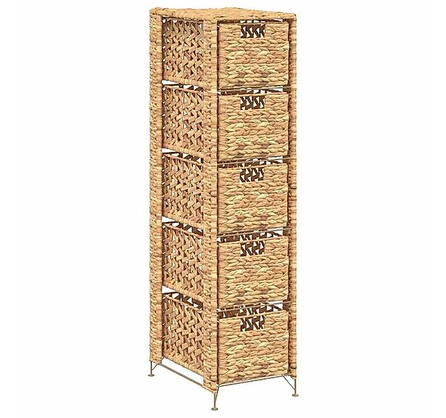 vidaXL Fächerschrank Standregal mit 5 Körben 25,5x37x100 cm Wasserhyazinthe günstig online kaufen