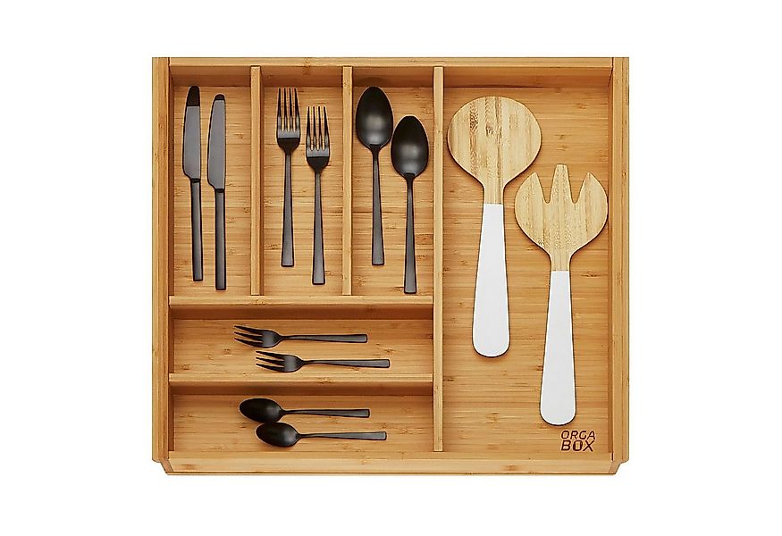 SO-TECH® Besteckeinsatz Bambus Besteckkasten ORGA-BOX 3 für Nobilia-Küche a günstig online kaufen