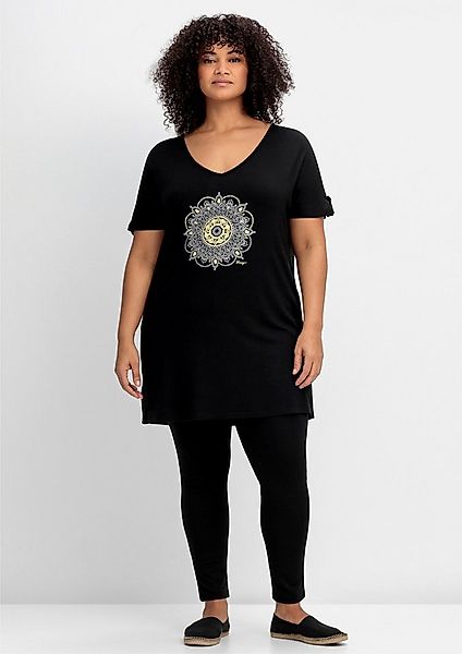 Sheego T-Shirt Longshirt . mit Frontdruck, in Oversize-Form günstig online kaufen