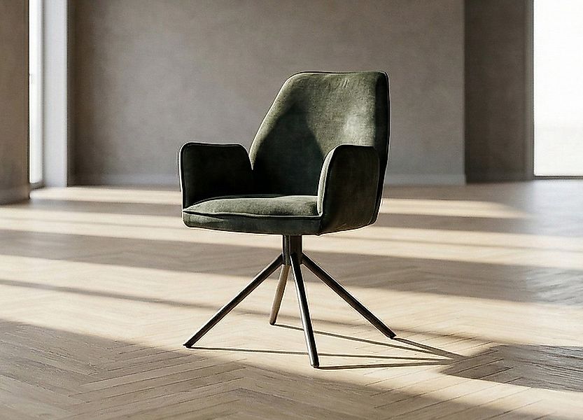 Massivart® Polsterstuhl drehbar, Esszimmerstuhl mit Armlehnen, »Ottawa«, Ve günstig online kaufen