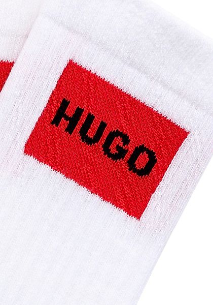 HUGO Underwear Freizeitsocken "2P QS RIB LABEL CC", (Packung, 2 Paar, 2er), günstig online kaufen