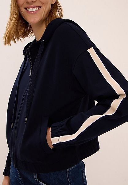 CECIL Kapuzensweatjacke mit Galonstreifen günstig online kaufen