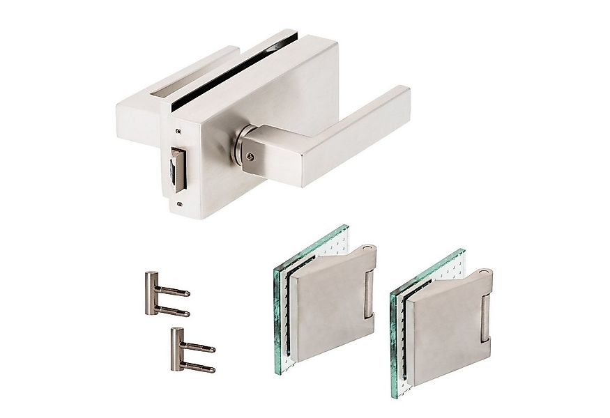 Türbeschläge24 Drückergarnitur Classic Glastürbeschlag Q UV V2A Edelstahl m günstig online kaufen