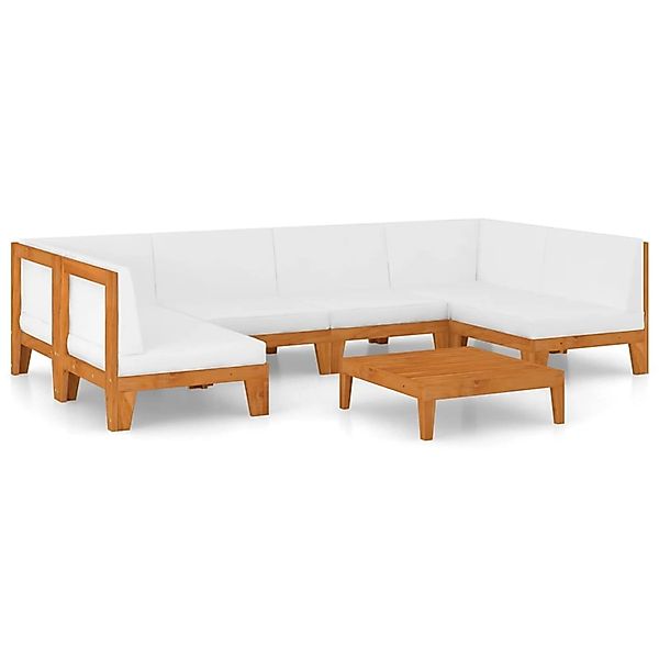 vidaXL Gartenlounge-Set 7-tlg. Garten-Lounge-Set mit Kissen günstig online kaufen