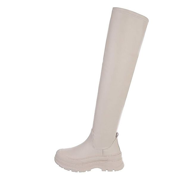 Ital-Design Damen Party & Clubwear Plateaustiefel Blockabsatz Overknees in günstig online kaufen