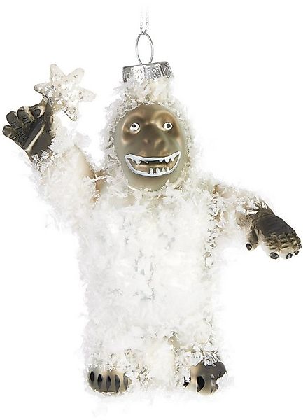 BRUBAKER Weihnachtsbaumkugel Yeti Weihnachtskugel aus Glas - Handbemalt - C günstig online kaufen