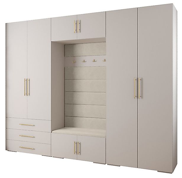 ABIKS MÖBEL Kompaktgarderobe INOVA 3 SATZ 14 Möbelset, Garderobe mit Kleide günstig online kaufen