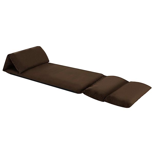 vidaXL Chaiselongue Bodenstuhl Faltbar Braun Mikrofaser, günstig online kaufen