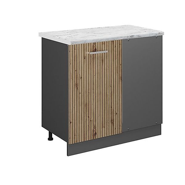 Vicco Eckunterschrank R-Line Küchen Eckschrank Artisan-Eiche/Anthrazit 86 c günstig online kaufen