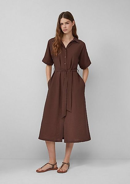 s.Oliver Midikleid Kleid Hemdblusenkleid aus Viskosemix mit Eingrifftaschen günstig online kaufen