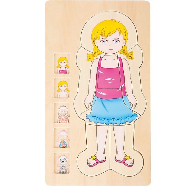 Small Foot Puzzle Schichtenpuzzle Holz Puzzle Anatomie Mädchen, Puzzleteile günstig online kaufen