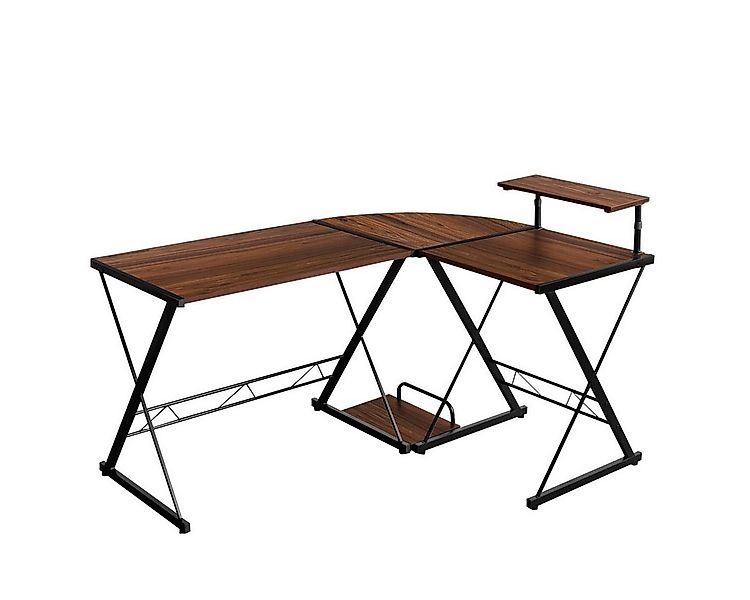 KOMFOTTEU Laptoptisch Computertisch, in L-Form, höhenverstellbare Füße günstig online kaufen