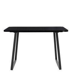 Küchen Tisch mit Metall Bügelgestell Schwarz günstig online kaufen