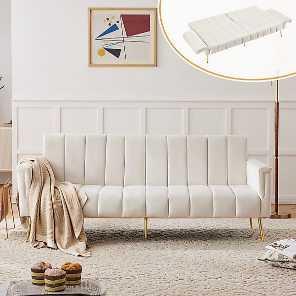 Merax Schlafsofa, mit Bettfunktion,Bettsofa,Klappsofa,Gästebett günstig online kaufen