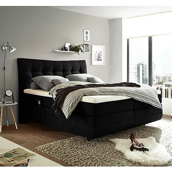 Boxspringbett Doppelbett elektrisch verstellbar in der Farbe schwarz in 180 günstig online kaufen