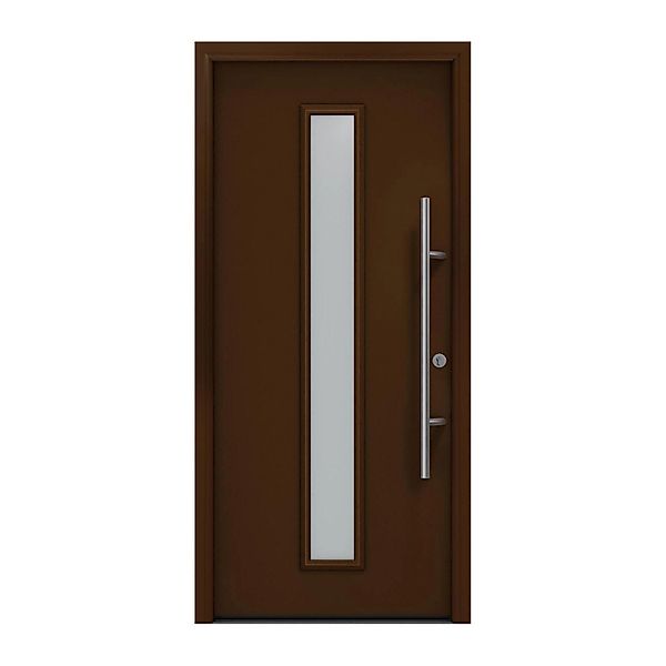 EcoStar Haustür Isopro Secur IPS 020S Terrabraun 110 cm x 210 cm DIN R günstig online kaufen