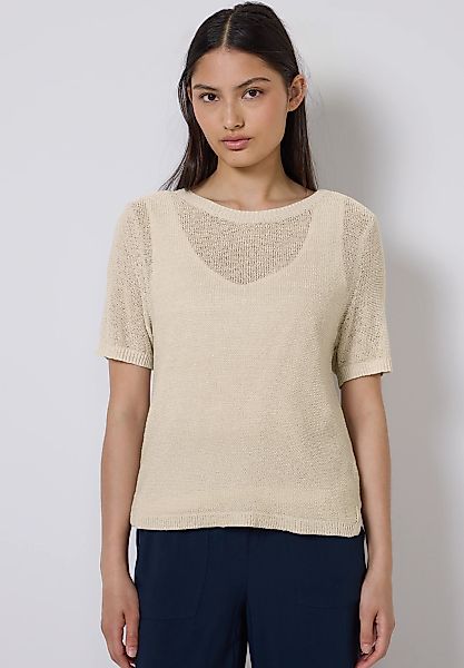 STREET ONE STUDIO Kurzarmpullover, mit grober Struktur günstig online kaufen