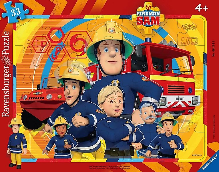 Ravensburger Puzzle Feuerwehrmann Sam: Sam, der Feuerwehrmann. Rahmenpuzzle günstig online kaufen