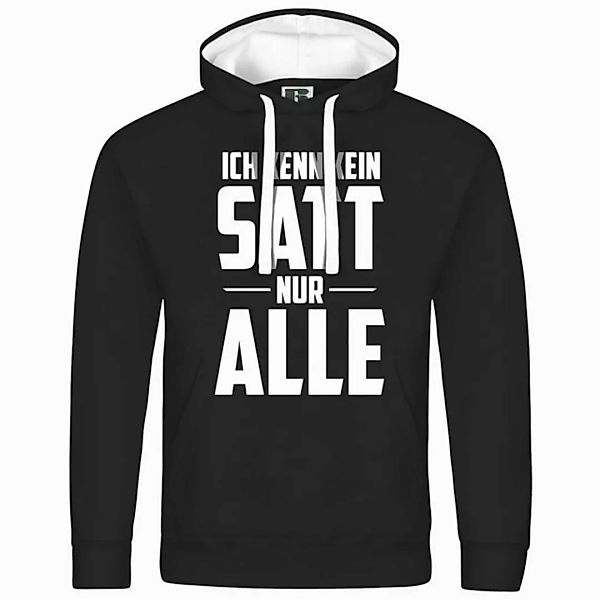 deinshirt Kapuzenpullover Herren Kapuzenpullover Ich kenn kein satt nur all günstig online kaufen