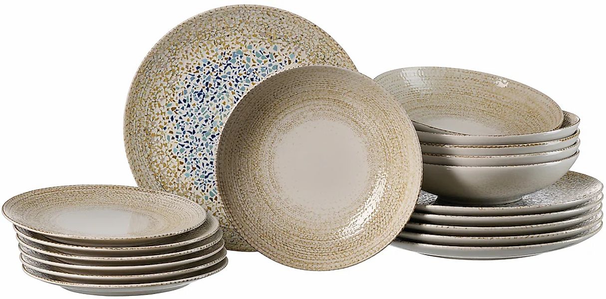 Ritzenhoff & Breker Tafelservice "Rimini" Teller Set, aus Steinzeug für 6 P günstig online kaufen