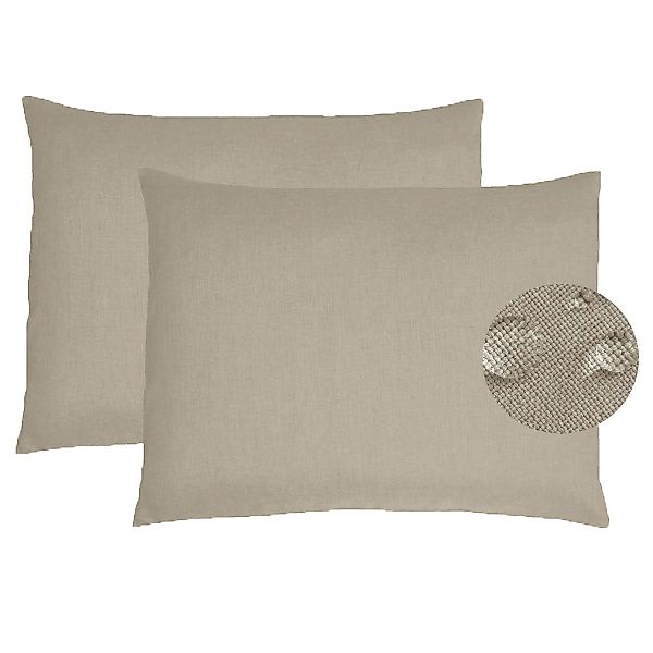 Kissenbezüge 2er Set Leinen Optik Kissenbezug günstig online kaufen