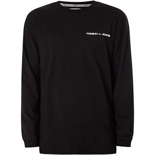 Tommy Jeans  T-Shirt Klassisches Langarm-T-Shirt mit linearer Brust günstig online kaufen