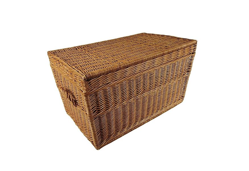 natuleo by pokuc Truhe Truhe mit Deckel aus Weide braun natur 90x54x50 cm günstig online kaufen