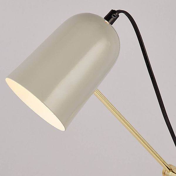 Tischleuchte Nerath, grau, Stahl/Mamor, 32 cm, E14 günstig online kaufen